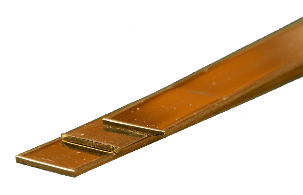 K&S 9841 Brass Strip 0.5mm Thick x 12mm Wide x 300mm Long (3 Pieces) - Oakville Model Trains Depot