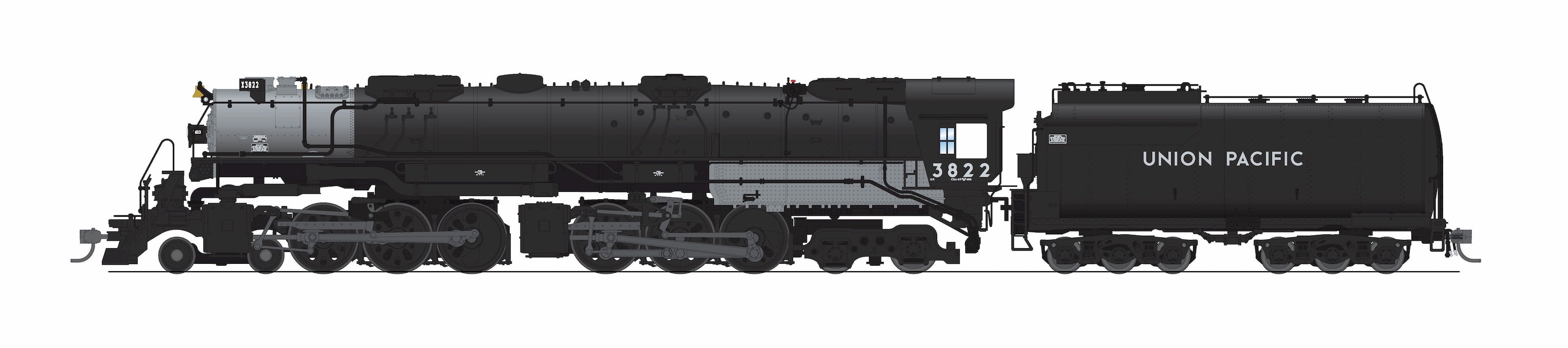 Broadway Limited Imports 9913 HO UP Early Challenger (CSA-2) Union Pacific 3835 - main view
