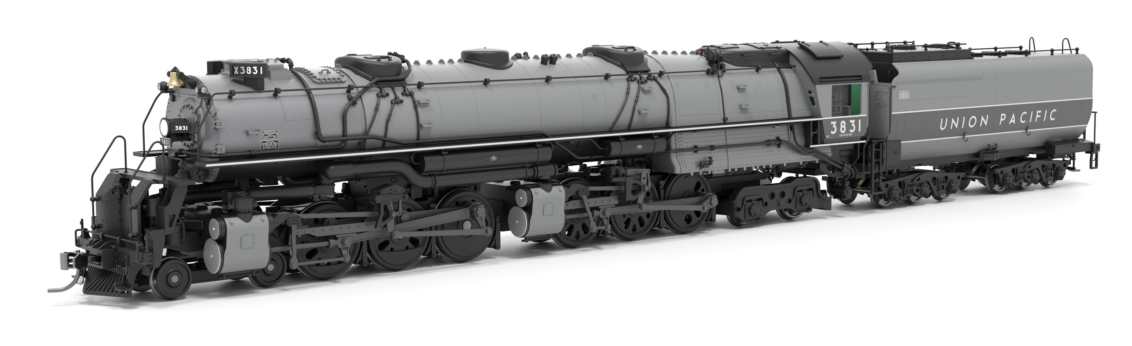 Broadway Limited Imports 9915 HO UP Early Challenger (CSA-2) Union Pacific 3831 Two-Tone Gray - main view