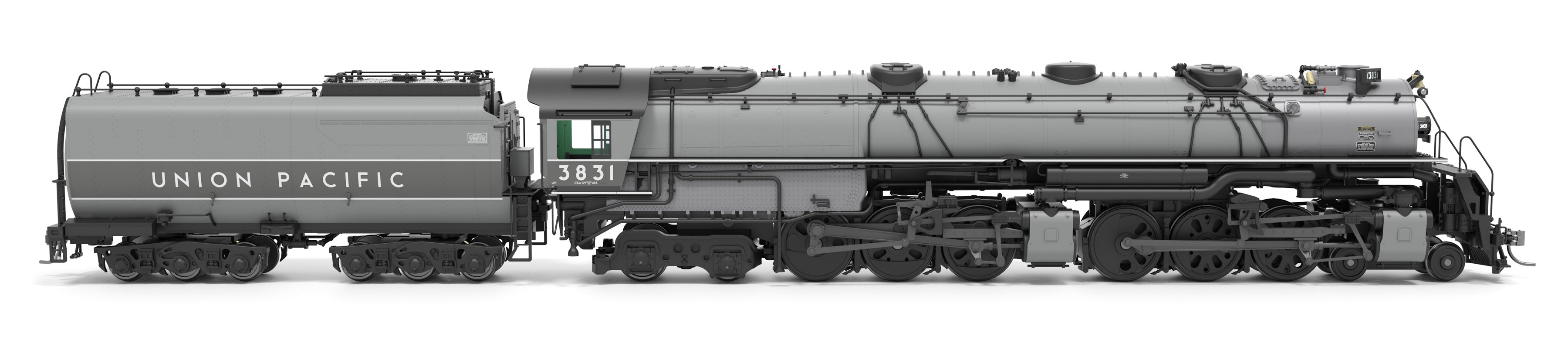 BLI 9916 HO Challenger CSA-2 UP 3831 - cab and engineer-side detail