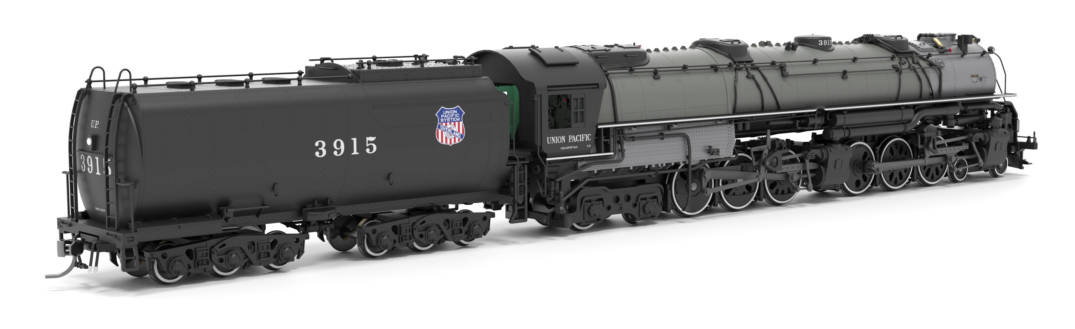 BLI 9918 HO Challenger CSA-2 UP 3915 - rear 3/4 view