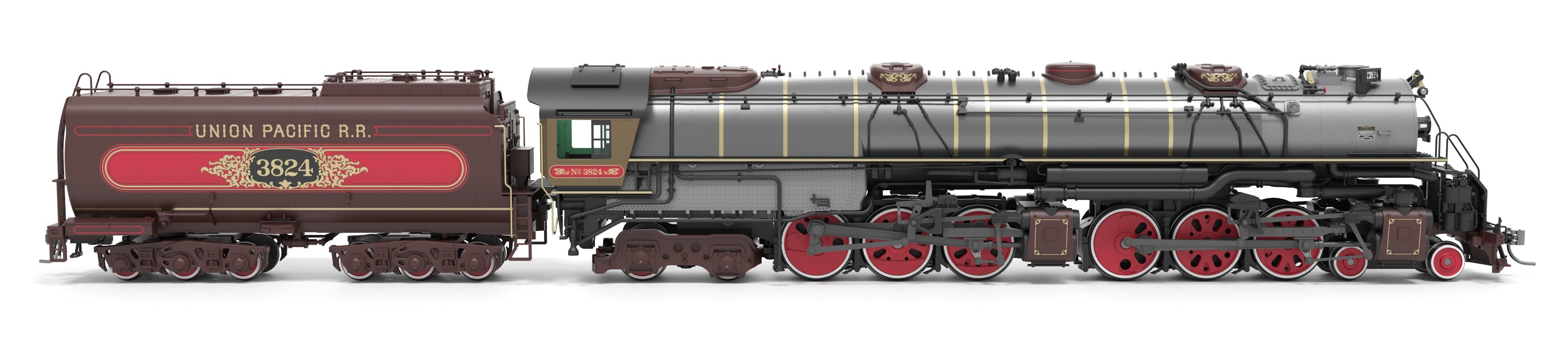 BLI 9919 HO Challenger CSA-2 UP 3824 - cab and engineer-side detail