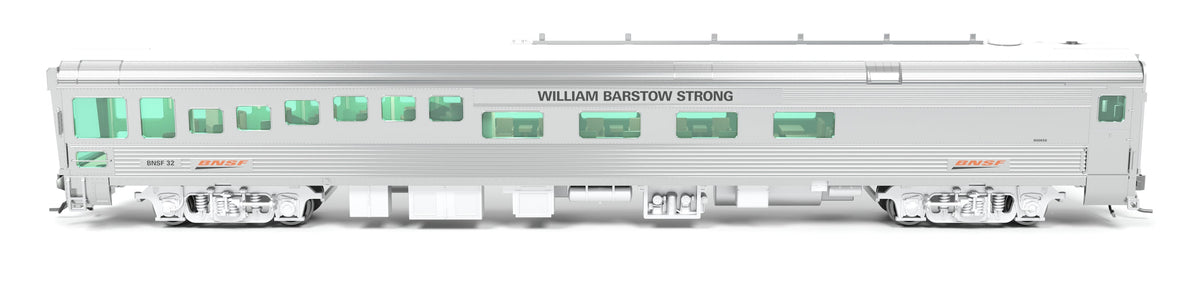 Broadway Limited Imports 9994 HO BNSF Track Inspection Car, BNSF #32 "William Barstow Strong", 2008-2013 Appearance w/ White Roof - view 2