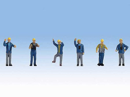 Walthers SceneMaster 6046 HO Scale 1960s & 70s Yard Crewmen pkg(6)