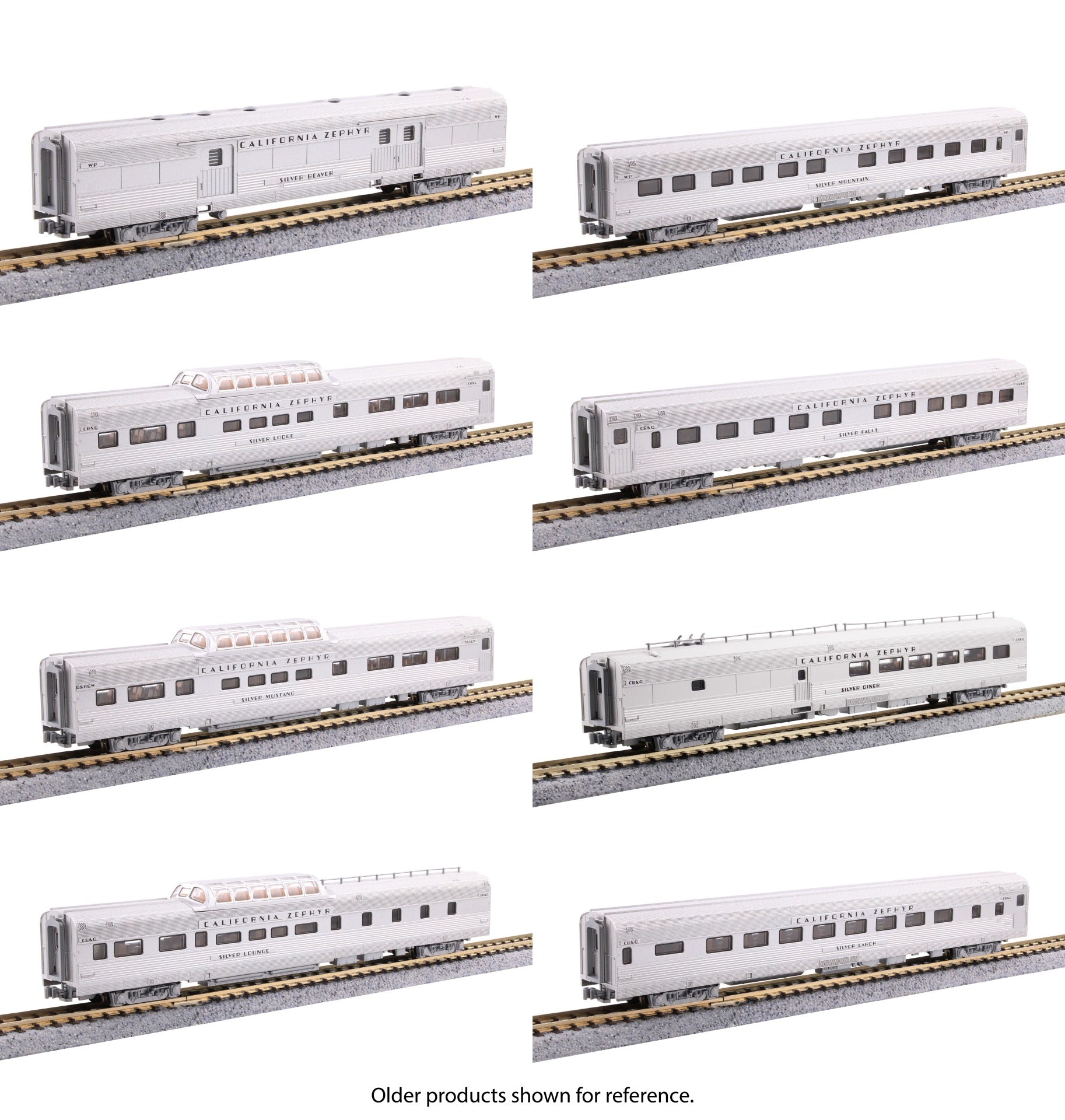KATO 106-059 N Scale CB&Q California Zephyr 8-Car Add-On Set