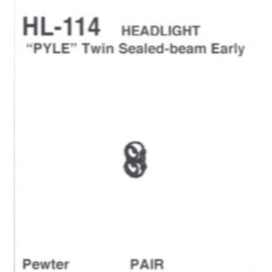 Details West 114 HO Scale Headlight: "Pyle" Twin Sealed-Beam, Early (2)