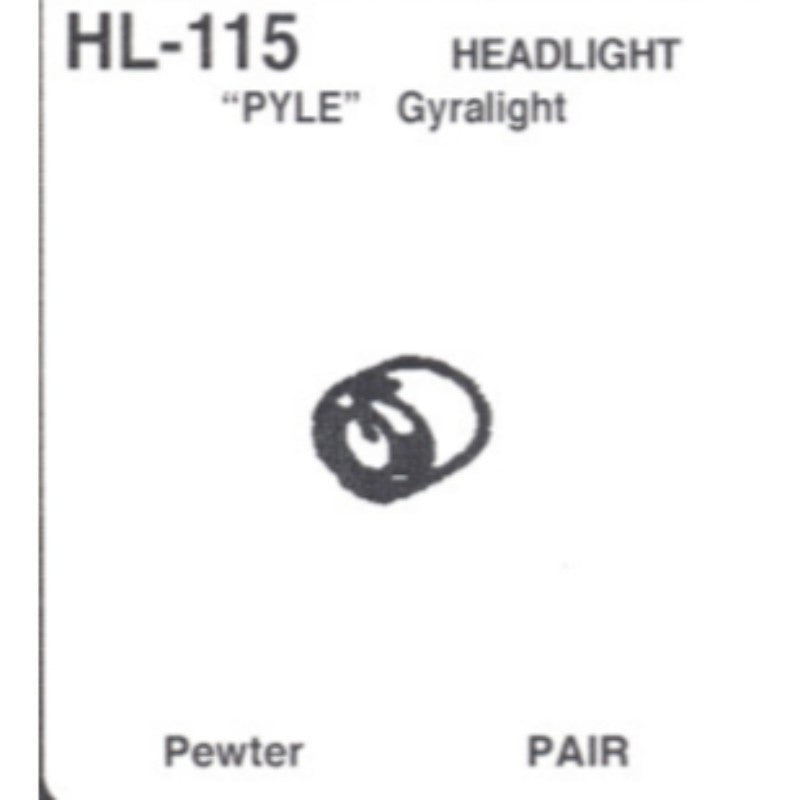 Details West 115 HO Scale Headlight: "Pyle" Single Gyralight (2)