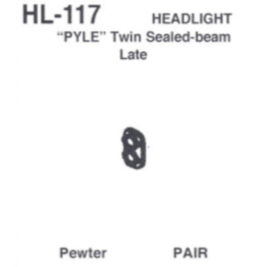 Details West 117 HO Scale Headlight: "Pyle" Twin Sealed-Beam, Late (2)