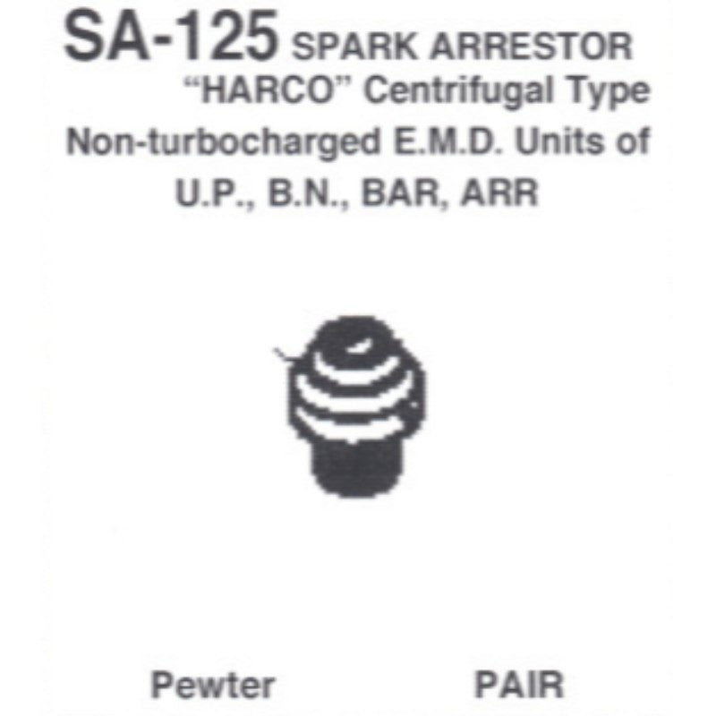 Details West 125 HO Scale Spark Arrestor "Harco" Centrifugal Type - 2 (pair)