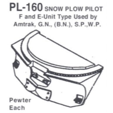 Details West 160 HO Scale Snow Plow Pilot, E & F Units - 1