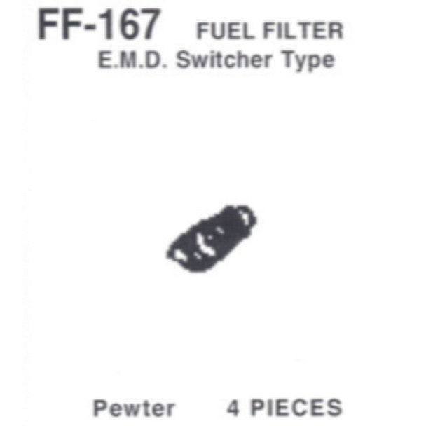 Details West 167 HO Scale Fuel Fillers: EMD Switchers - pkg(4)