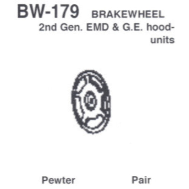 Details West 179 HO Scale Brakewheel: 2nd Gen. EMD & GE Hood-Units