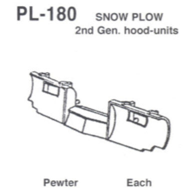 Details West 180 HO Scale Snow Plow: 2nd Gen. Hood Units