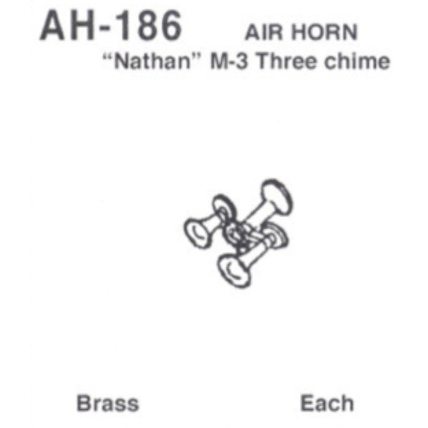 Details West 186 HO Scale Air Horn: "Nathan" M-3 Three Chime