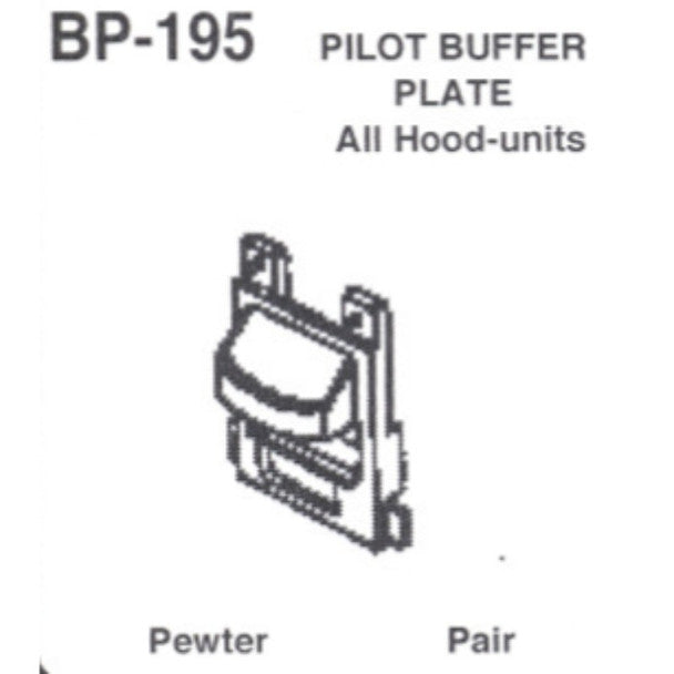 Details West 195 HO Scale Pilot Buffer Plate: All Hood Units - pkg(2)