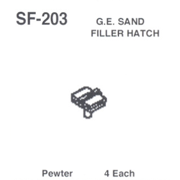 Details West 203 HO Scale Sand Filler Hatch: GE - pkg(4)