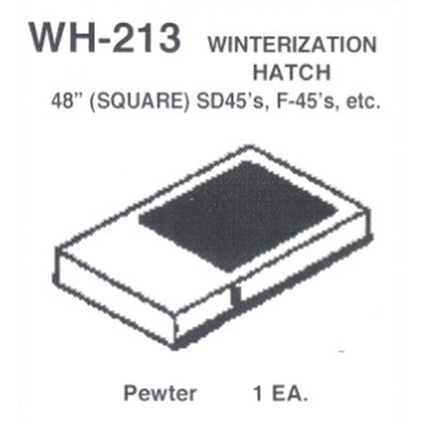 Details West 213 HO Scale Winterization Hatch, 48" Square (SD45, F45's and Others)