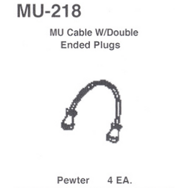 Details West 218 HO Scale MU Cable with Double-Ended Plugs - 4 per set