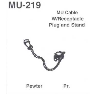 Details West 219 HO Scale MU Cable with Receptacle, Plug and Stand
