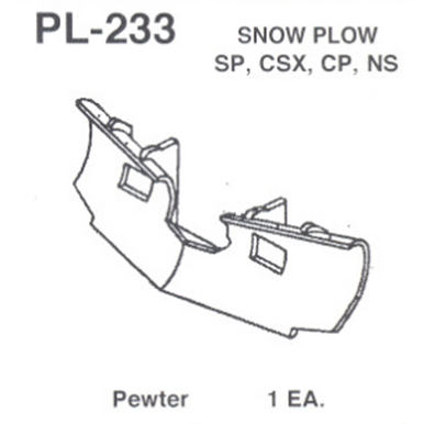 Details West 233 HO Scale Details West PL-233 - Snow Plow (SP, CSX, CP)