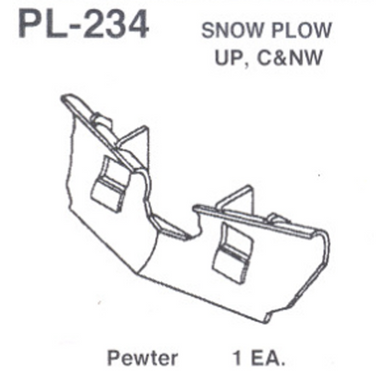 Details West 234 HO Scale Details West PL-234 - Snow Plow (UP, C&NW)