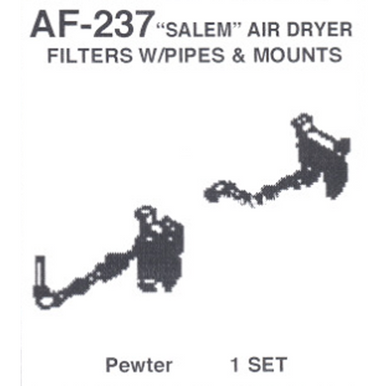 Details West 237 HO Scale Details West Salem Air Dryer Filter with Pipes & Mounts (237)