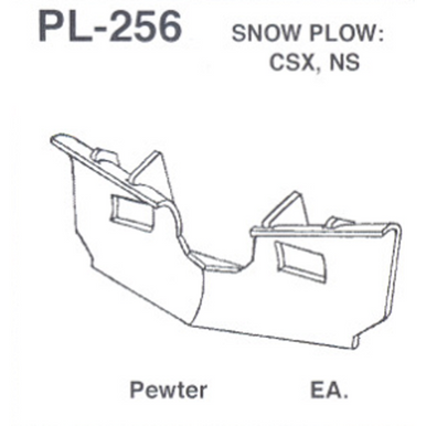 Details West 256 HO Scale Snow Plow - CSX, NS (PL-256)