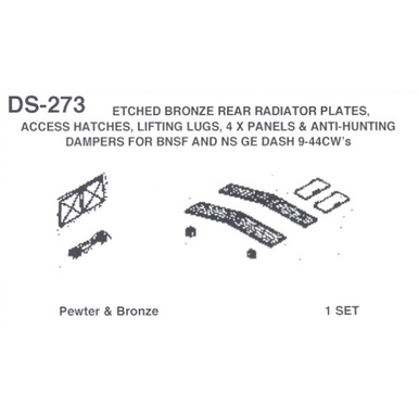 Details West 273 HO Scale BNSF & NS GE Dash 9-44CW Detail Set (DS-273)