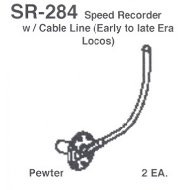 Details West 284 HO Scale Speed Recorder w/Cable Line - Early to Late Era (SR-284)