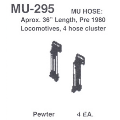 Details West 295 HO Scale MU Hoses - Approx 36 inch Length