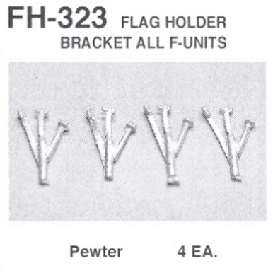 Details West 323 HO Scale FH-323 Flag Holder Brackets, All F-Units pkg(4)
