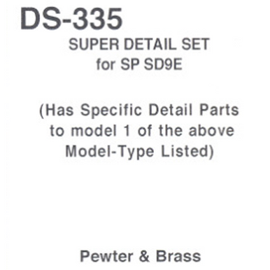 Details West 335 HO Scale DS-335 Super Detail Kit for Rebuilt SP SD9E w/Farr Air Filter Box (33 pieces)
