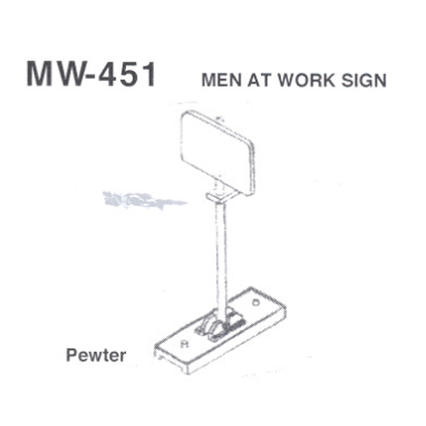 Details West 451 HO Scale Men at Work Sign