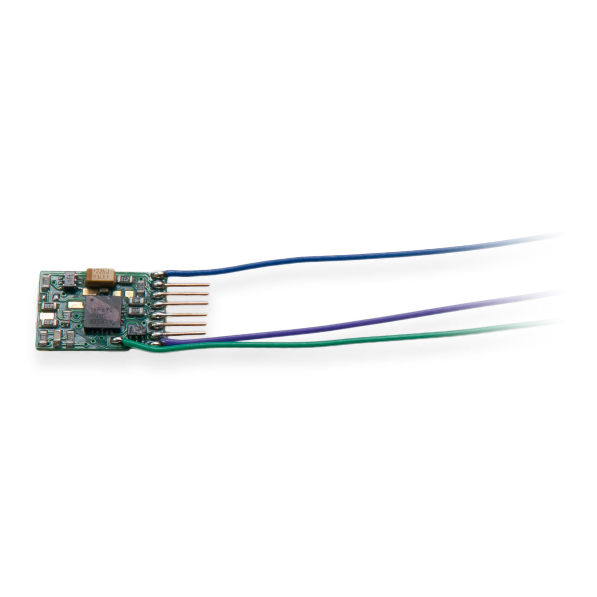Digitrax DZ146IN Z/N/HO Series 6 DCC Decoder, 1A / 4 FX3 / 6-Pin NEM 651 Direct Plug