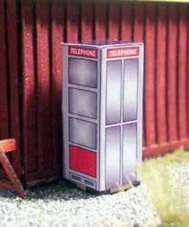 Osborn Models 1088 HO Scale Osborn Model Kits HO 1088 Classic/Vintage Phone Booth Kit (4 Pack) - 4 booths