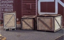 Osborn Models 3065 N Scale Osborn Model Kits N 3065 Wooden Crates Kit (3) - 3 crates (three sizes)