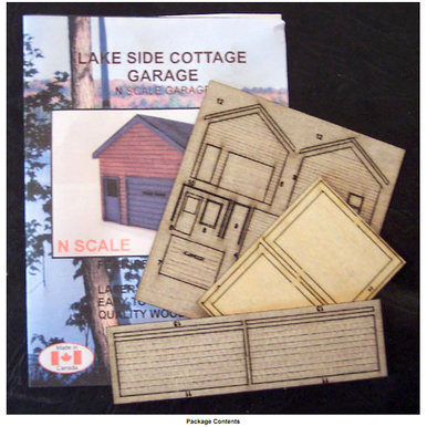 Osborn Models 3026 N Scale Garage (Lakeside Cottage Garage) - 1 kit