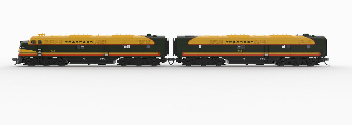 Broadway Limited Imports 10230 N EMD E7 A/B Set, SAL 3022 / 3106, Citrus Scheme, A-unit No-Sound / DCC-Ready, Unpowered B, N