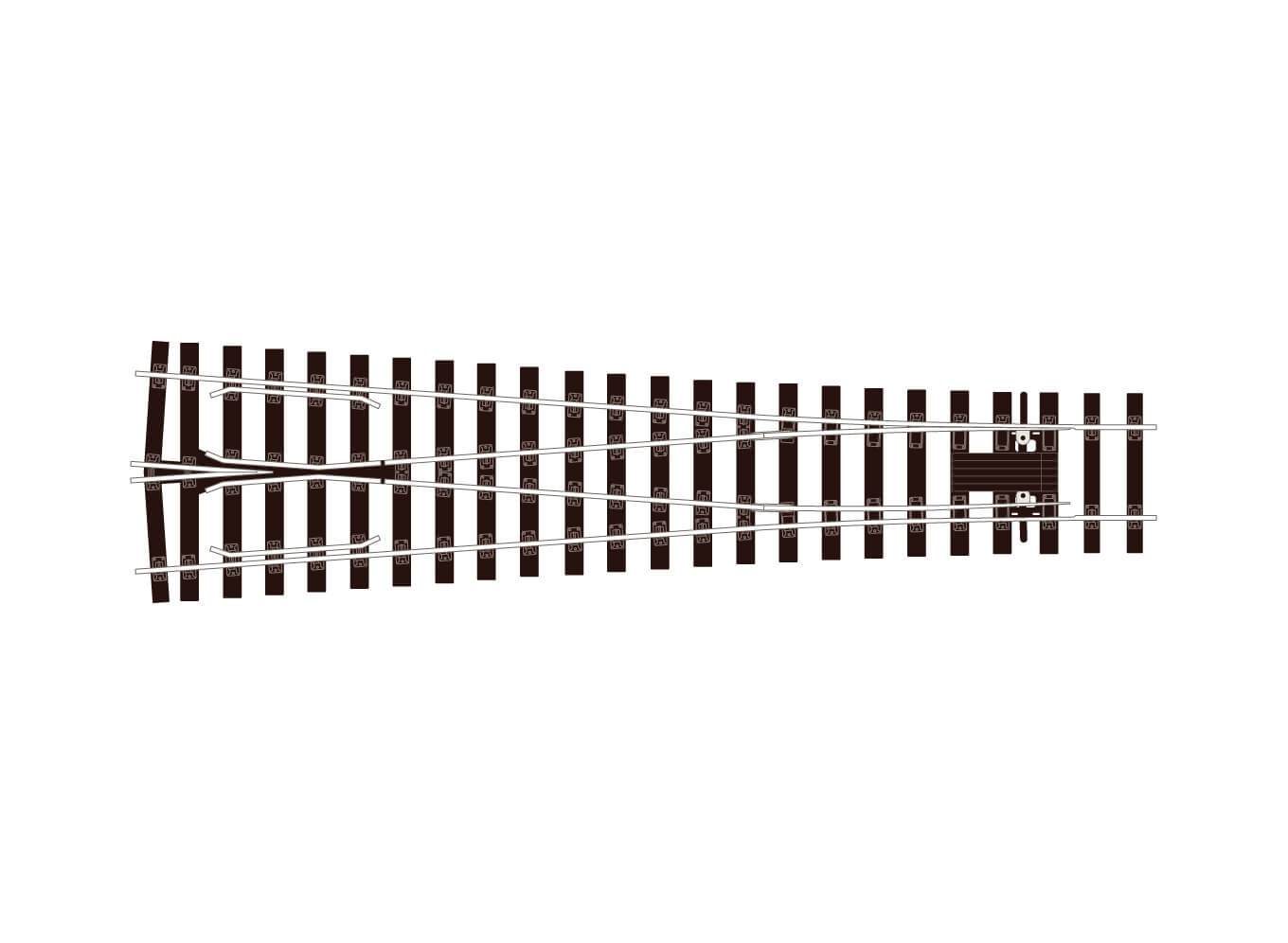 Peco SLE797BH HO/OO Scale Y Medium Rad Turnout