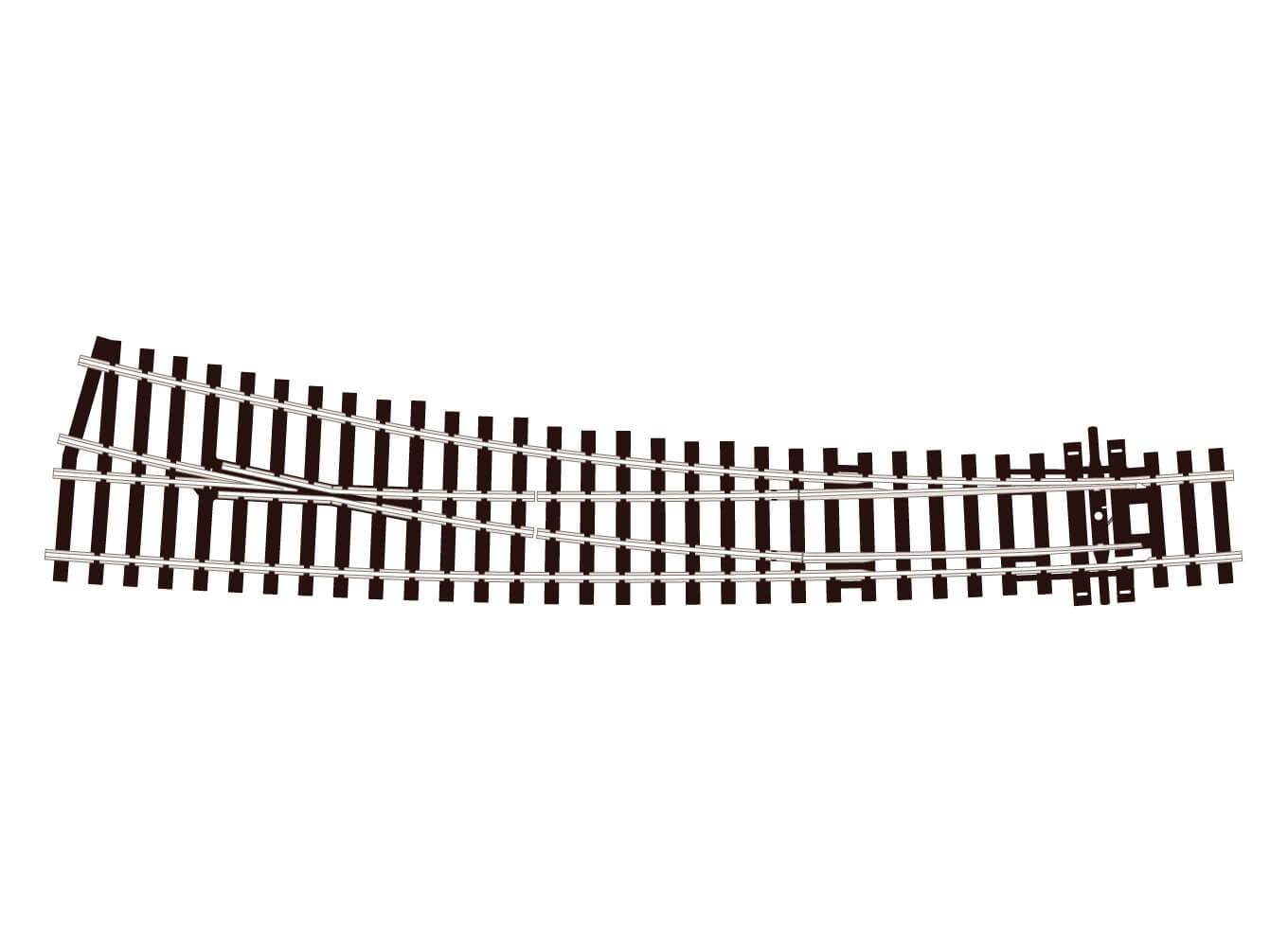 Peco SLE86 HO/OO Scale Code 100 Curved Double Radius Right Hand