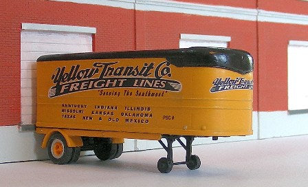 T-017-1 1936 22' Fruehauf Trailer w/ Yellow Transit Decals