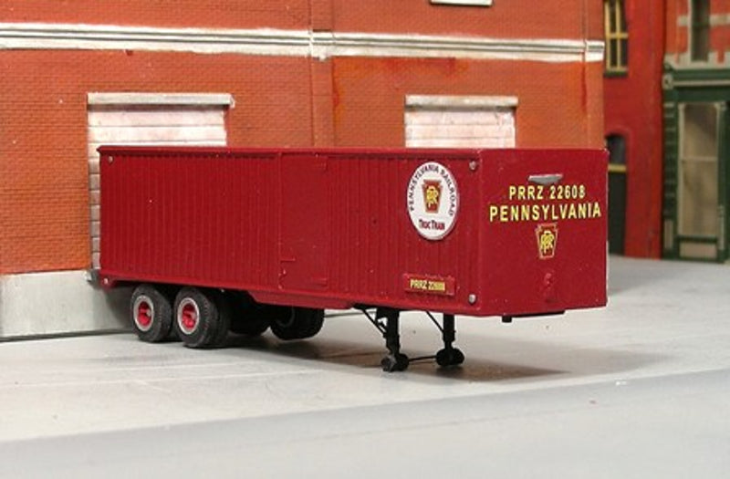 T-027-2 1950s Era 32' Fruehauf Piggyback Trailer w/ Late Pennsy Decals