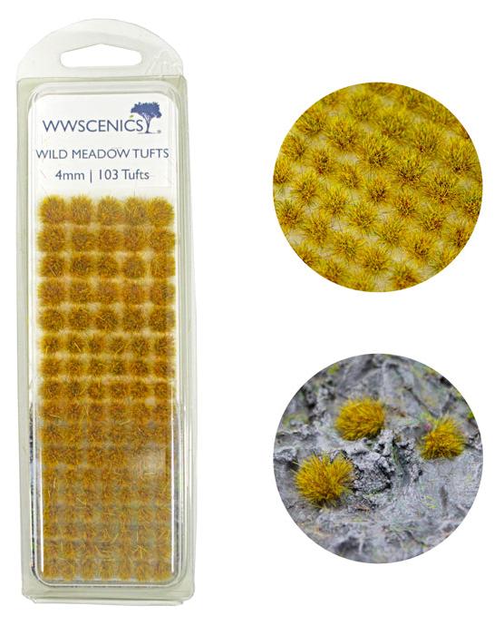Peco W3TWM4 Wild Meadow Tufts 4 mm x 103