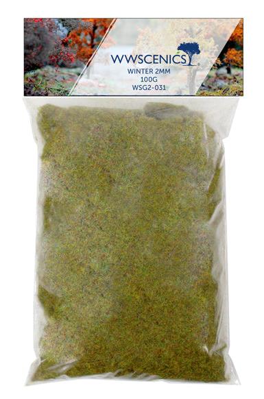 Peco WSG2031 Refill for 1000 ml Canister 2 mm Winter Static Grass - 100 g