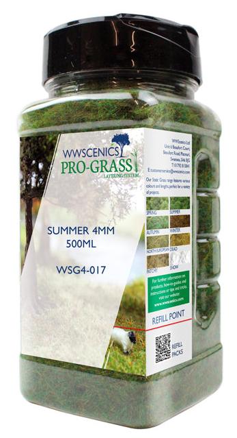 Peco WSG4017 4 mm Summer Static Grass - 500 ml Canister