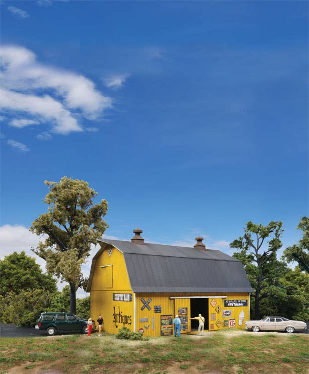 Walthers Cornerstone 3339 HO Scale Antiques Barn - Kit - 7 x 4-1/2 x 4-9/16" 18 x 11.5 x 11.5cm