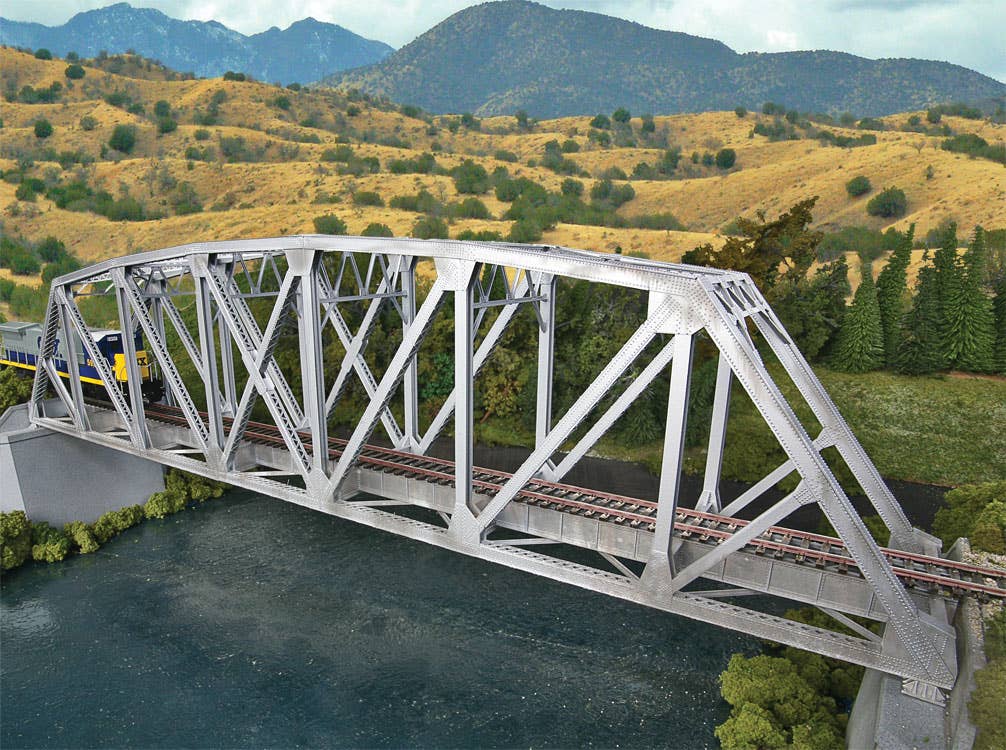 Walthers Cornerstone 4521 HO Scale Arched Pratt Truss Railroad Bridge - Single-Track - Kit - 23 x 3-1/16 x 5-1/4" 58.4 x 7.8 x 13.3cm