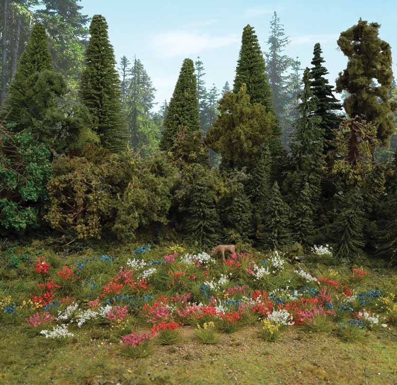 Walthers SceneMaster 1095 HO Scale Assorted Flowers - Set of 250 Pieces