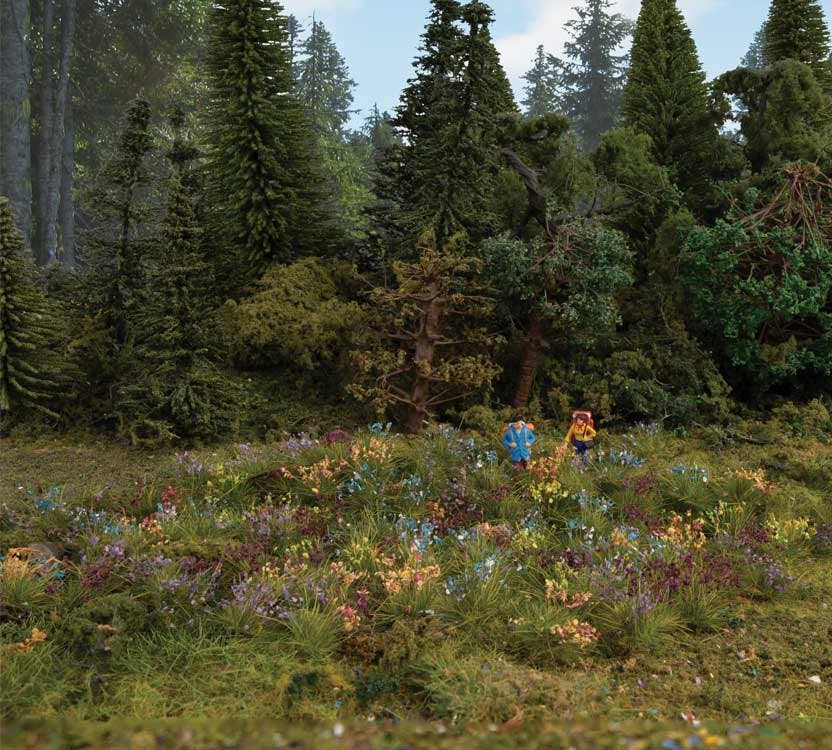 Walthers SceneMaster 1096 HO Scale Assorted Wildflowers - Set of 250 Pieces