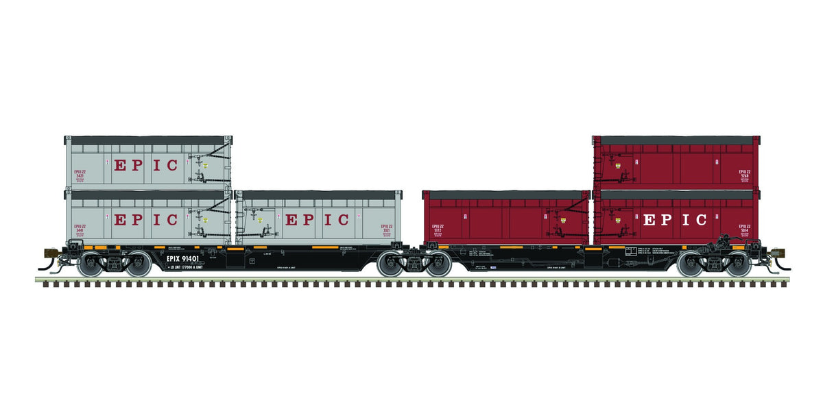 Atlas Master HO articulated bulk carrier EPIX Environmental Protection & Improvement Co. with gray and red EPIU waste containers